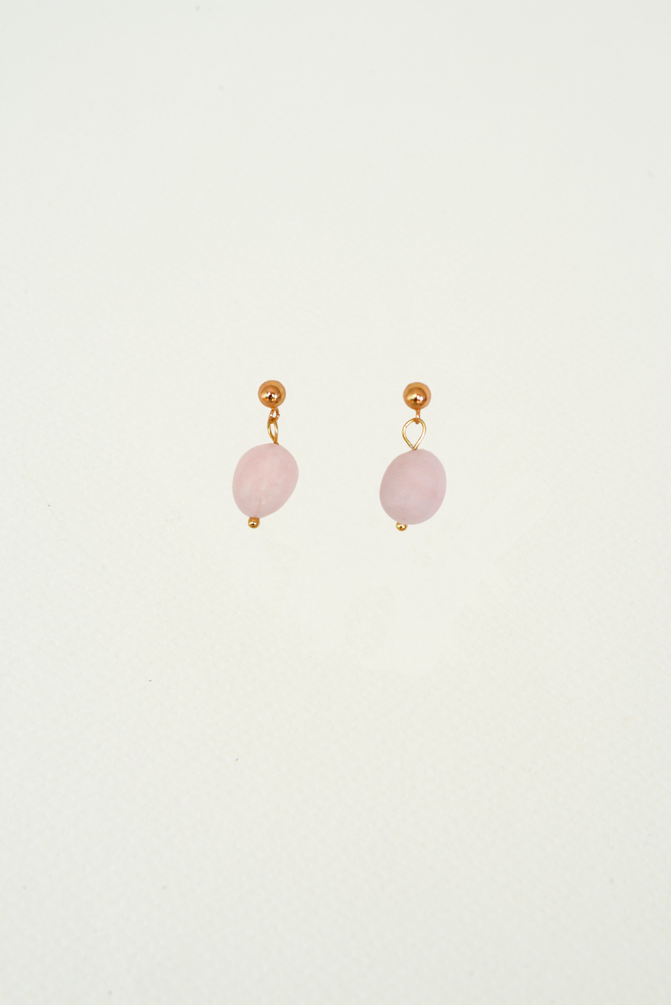 Petite Rose Quartz Stud Earrings - ANTING by Camilla: